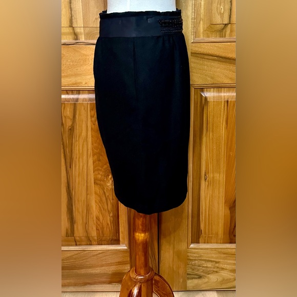 DKNY - Cashmere Blend High Waist Pencil Skirt - Waist Embellishment, EUC, 2 - Picture 7 of 11